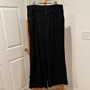 Anthropologie Black Wide Leg Pants